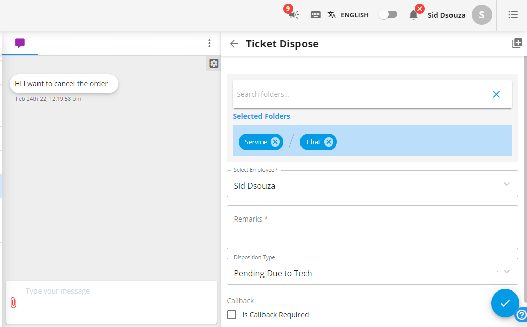 Managing customer interactions in the Kapture Agent Workspace