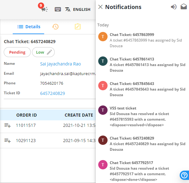 Managing customer interactions in the Kapture Agent Workspace