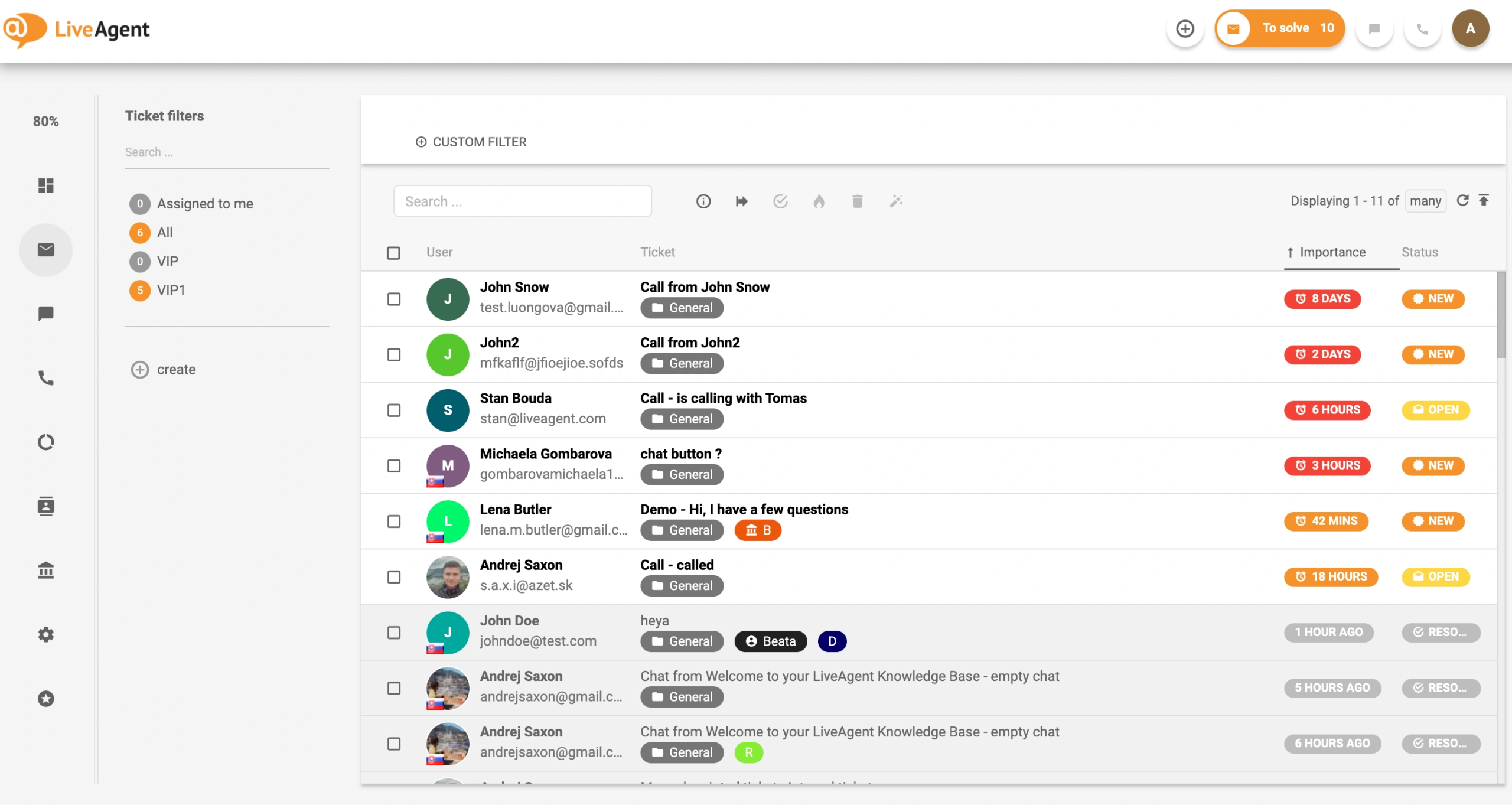 Customer Support Platform - LiveAgent