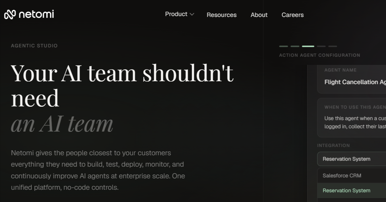 Netomi chatbot for customer support