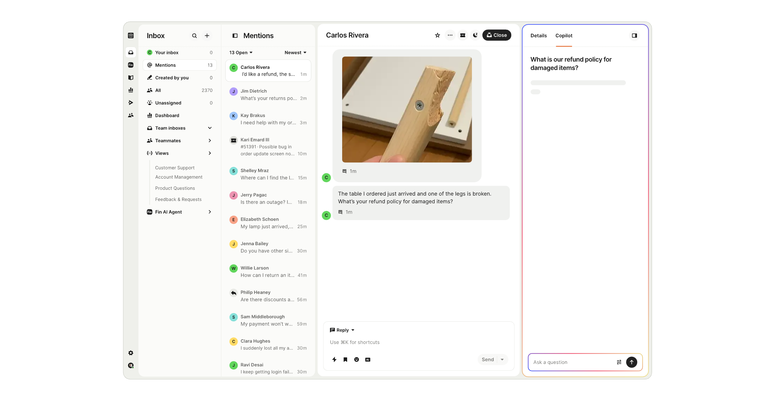Zoho desk alternative - Intercom