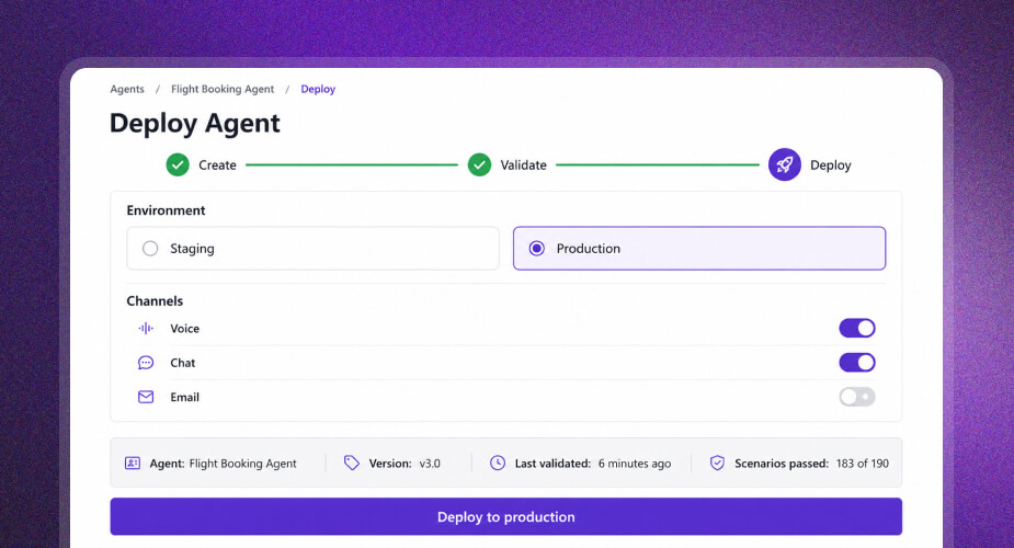 Deploy from the same place you create
